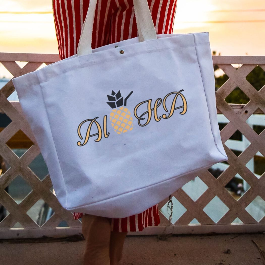 Aloha Waterproof Beach Tote Bag