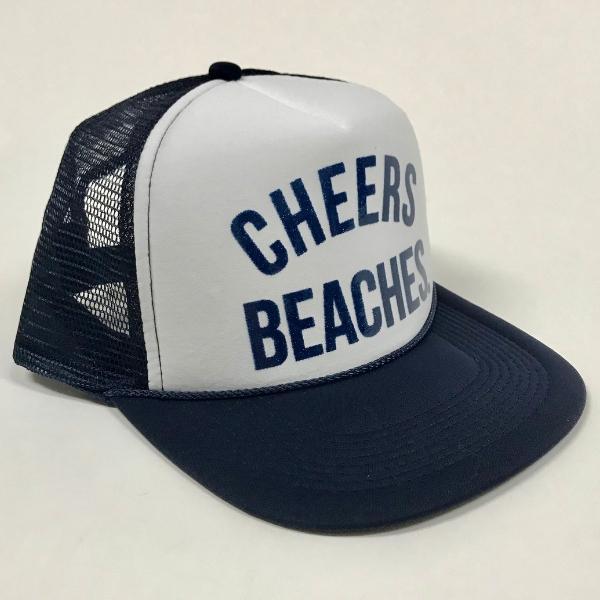 Cheers Beaches Accessories "Cheers Beaches" Foam Trucker Hat: Navy & White