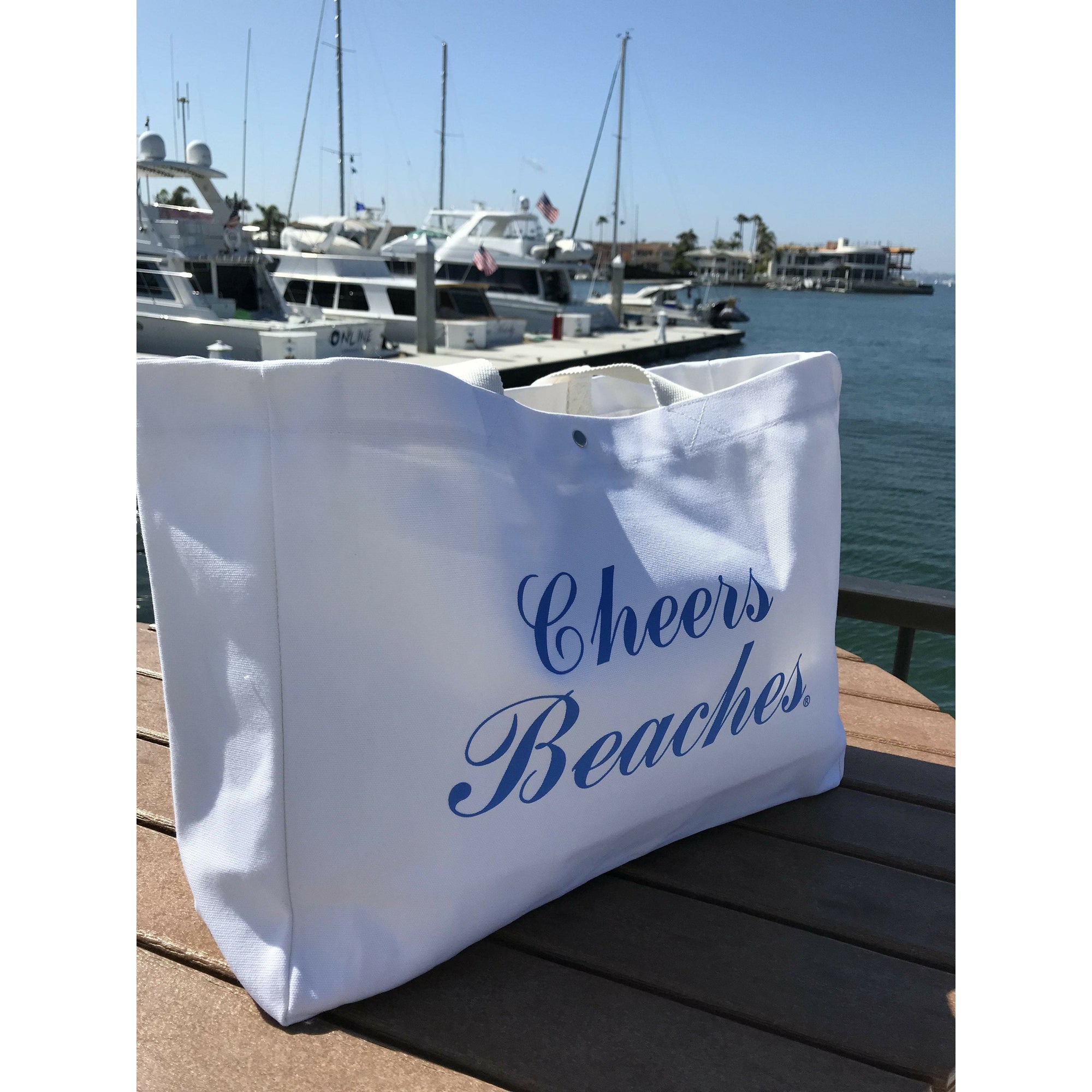 Cheers Beaches Accessories Cheers Beaches Tote Bag: Carolina Blue