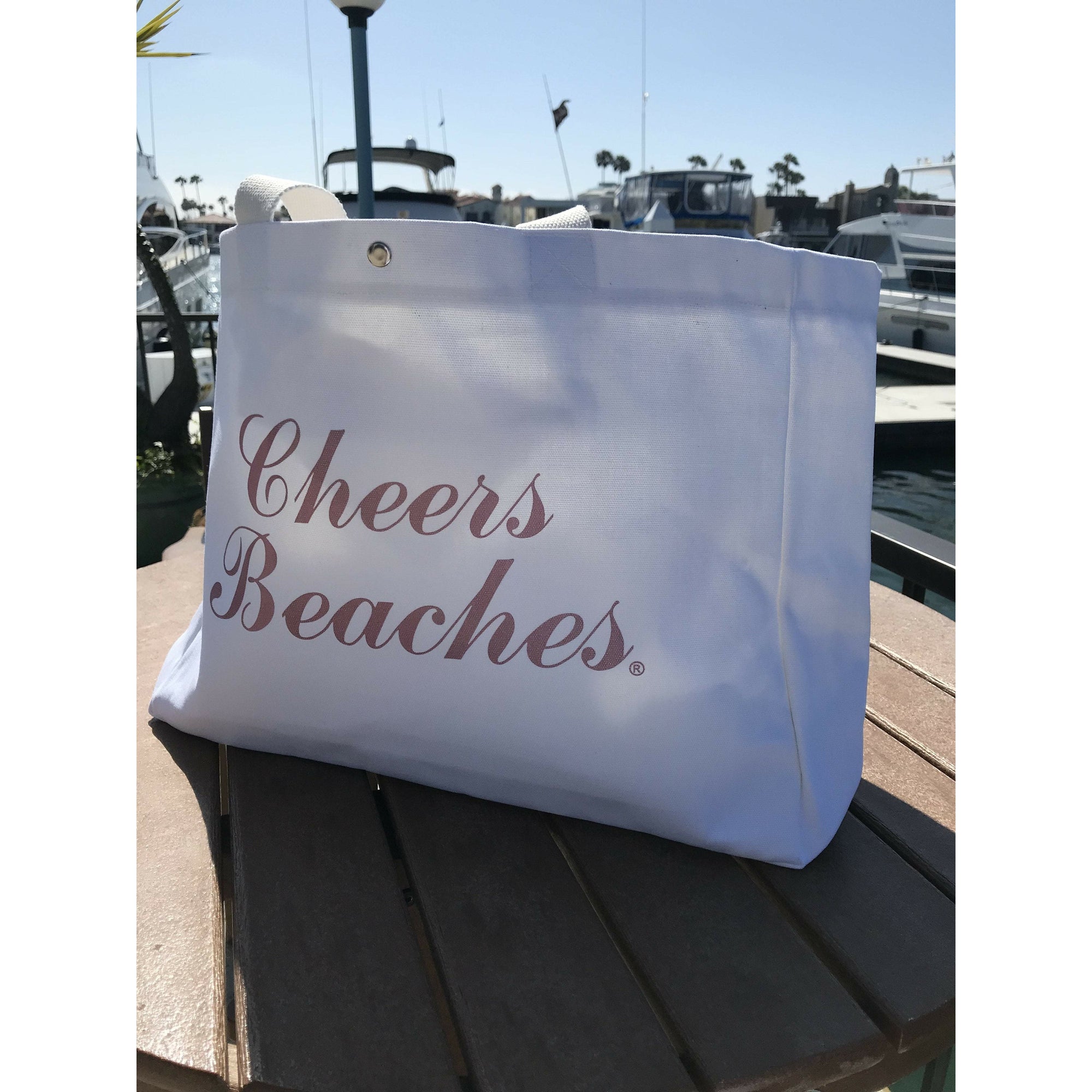 Cheers Beaches Accessories Cheers Beaches Tote Bag: Metallic Pink