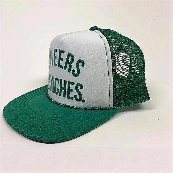 Cheers Beaches Accessories "Cheers Beaches" Trucker Hat: Green