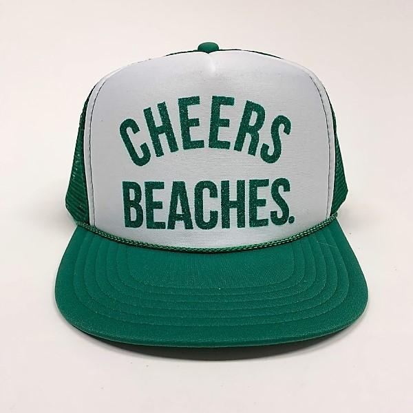 Cheers Beaches Trucker Hat: Green