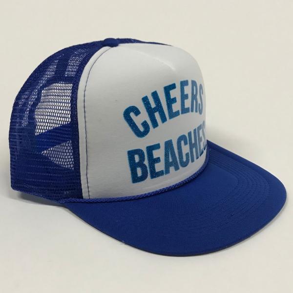 Cheers Beaches Accessories "Cheers Beaches" Trucker Hat: Royal Blue & White