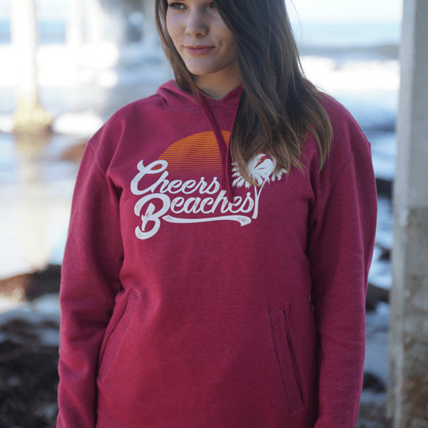 Cheers Beaches Women Cheers Beaches Retro Palm & Sunset Sweatshirt