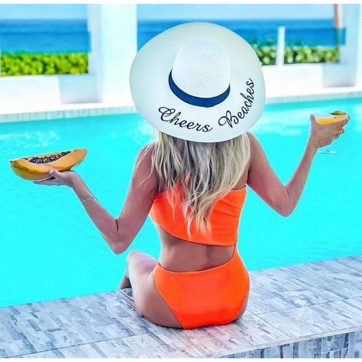 Cheers Beaches Women Cream Cheers Beaches Floppy Sun Hat: Cream