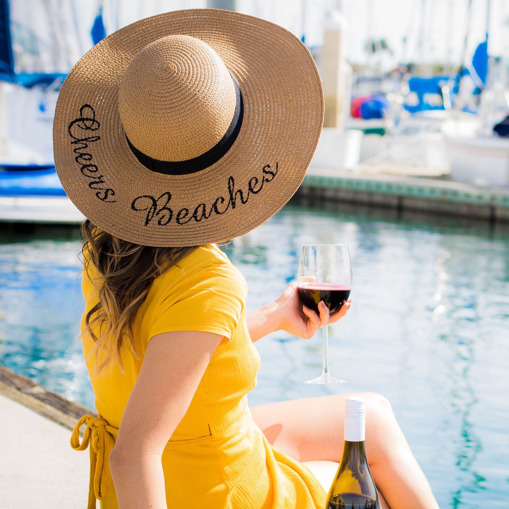 Cheers Beaches Women Tan Cheers Beaches Floppy Sun Hat: Tan